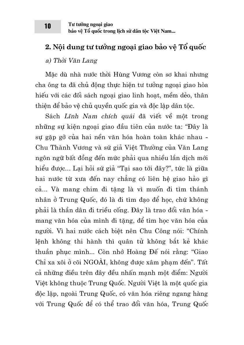 Tư tưởng ngoại giao bảo vệ Tổ quốc trong lịch sử dân tộc Việt Nam (từ thuở lập nước đến năm 1930) (Sách chuyên khảo)