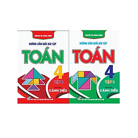 Sách - Hướng Dẫn Giải Bài Tập Toán Lớp 4 - Combo 2 Tập - Bám Sát Sgk Cánh Diều - Hồng Ân