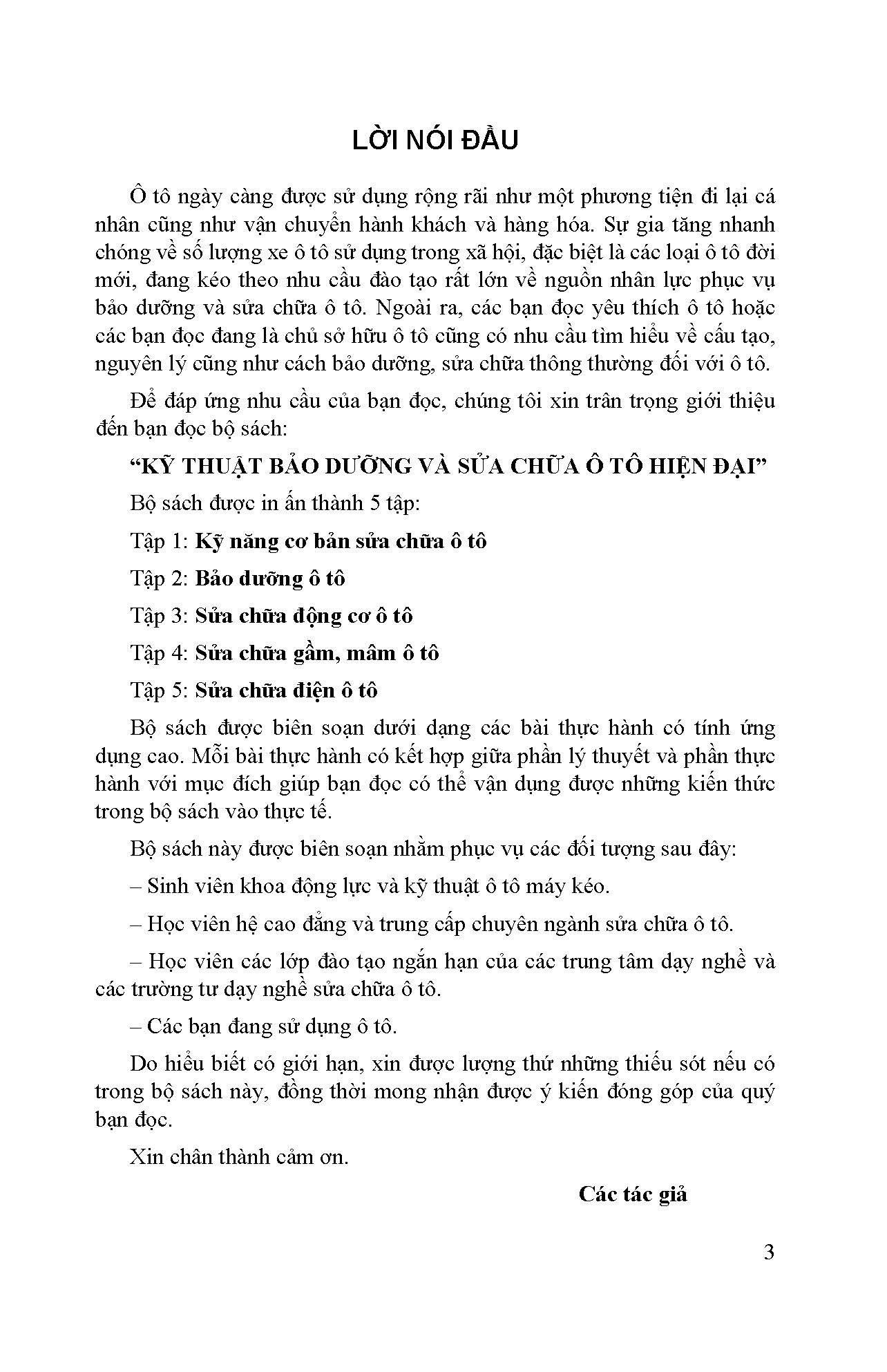 Kỹ Thuật Bảo Dưỡng Và Sửa Chữa Ô Tô Hiện Đại - Sửa Chữa Động Cơ Ô Tô