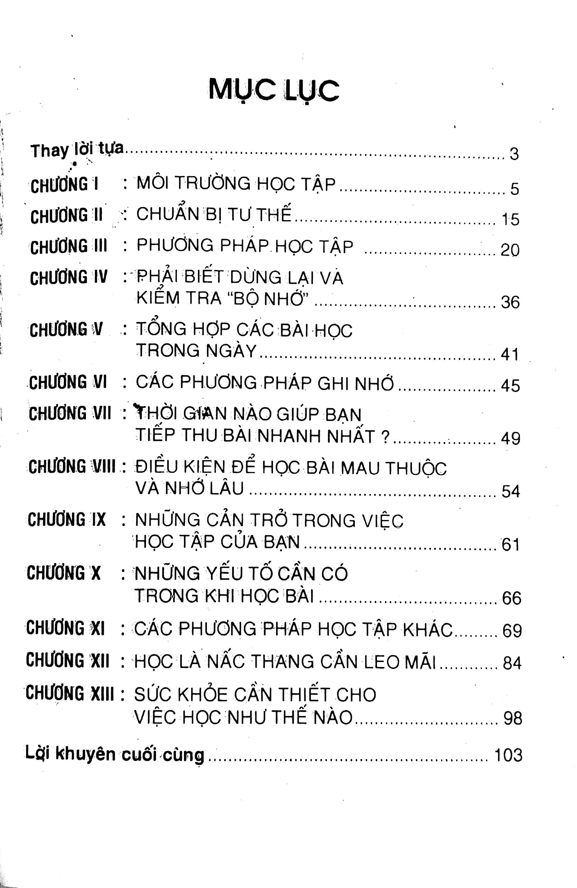 Bí Quyết Học Bài Mau Thuộc
