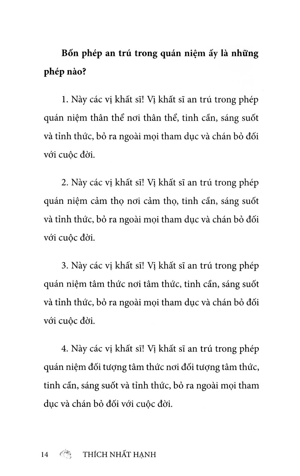 Con Đường Chuyển Hóa - Kinh Bốn Lĩnh Vực Quán Niệm (Tái Bản)