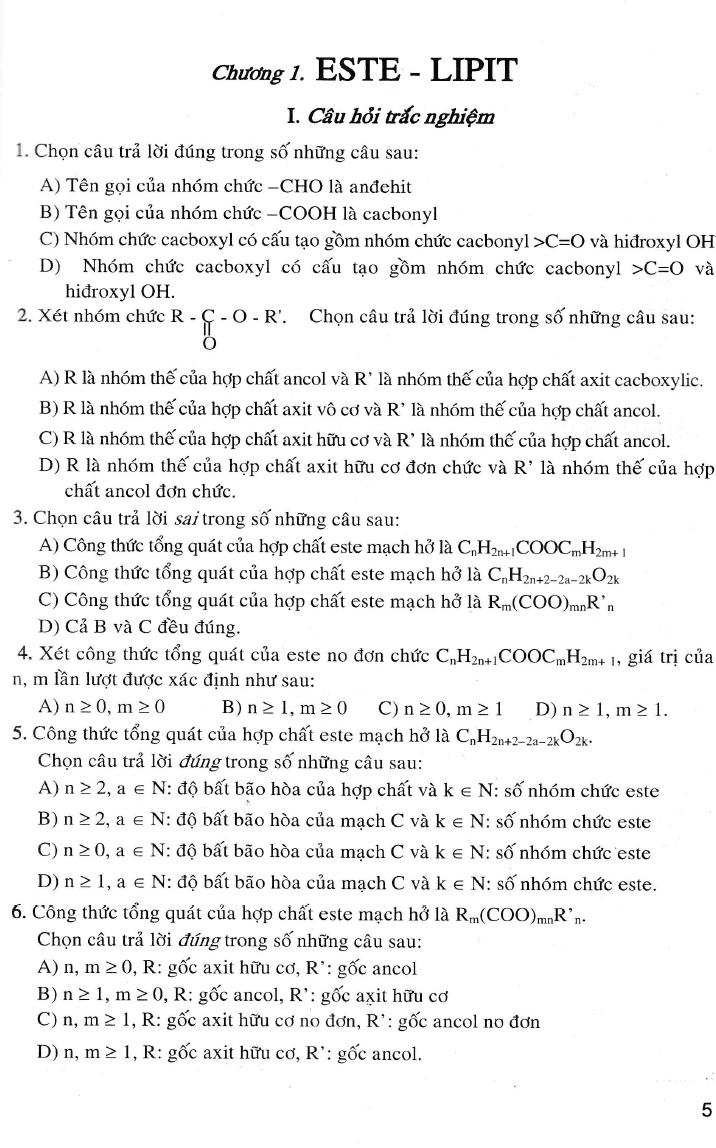 Giải Chi Tiết Câu Hỏi Trắc Nghiệm Khách Quan Hóa Học 12