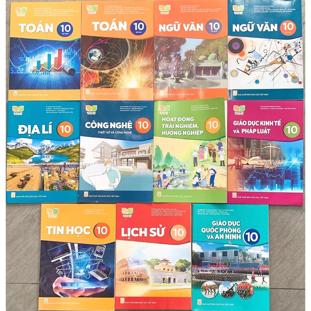 Bộ sách giáo khoa Lớp 10- Kết Nối Tri Thức Với Cuộc Sống (14 quyển- Kèm bìa nilong bao sách)