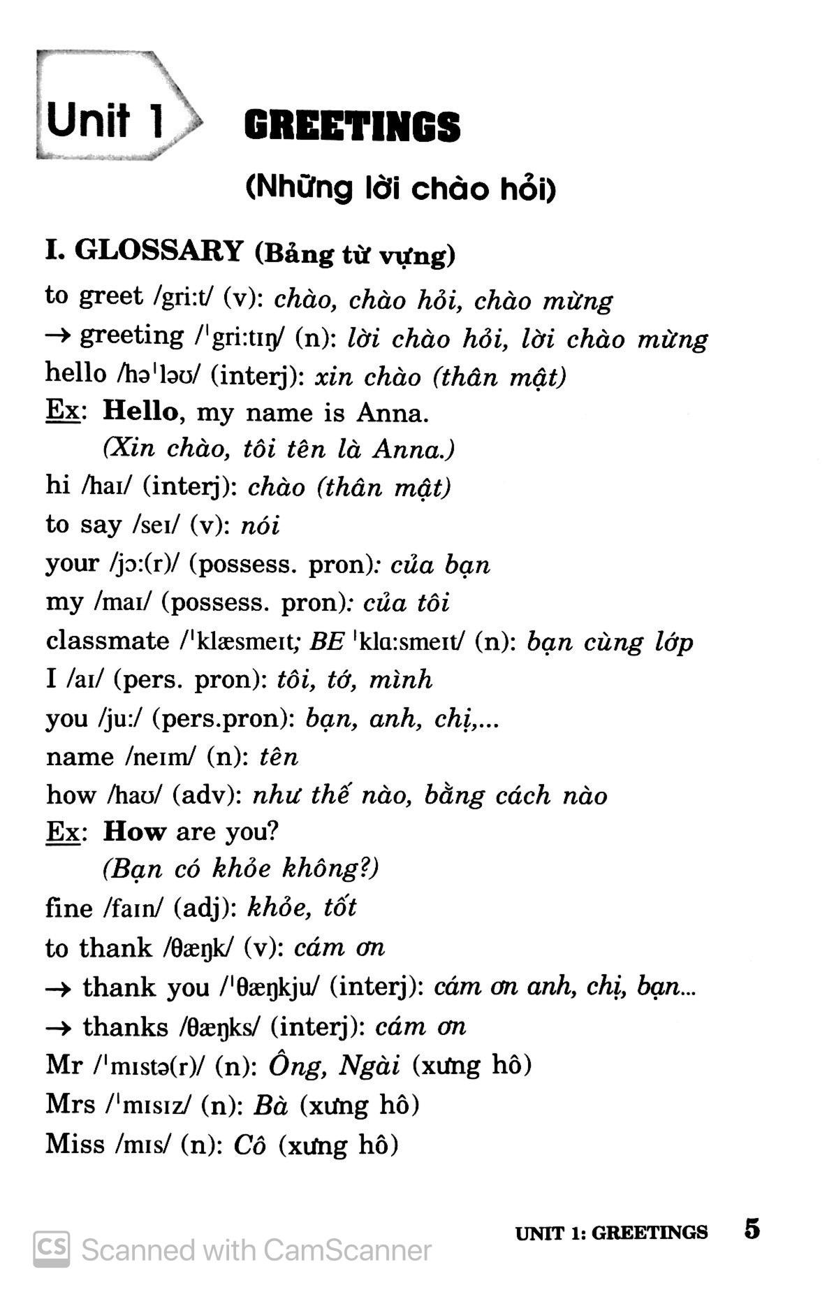 Sổ Tay Tiếng Anh Lớp 6