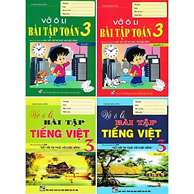 Sách - Vở Ô Li Bài Tập Tiếng Việt + Toán Lớp 3 - Combo 4 Cuốn - Bám Sát SGK Kết Nối Tri Thức Với Cuộc Sống - Hồng Ân
