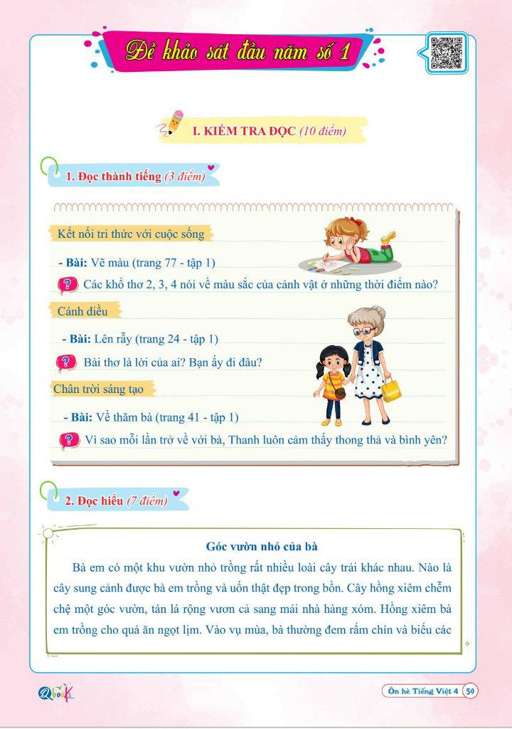 Ôn Hè Tiếng Việt 4 - Dành Cho Học Sinh Lớp 4 Lên Lớp 5