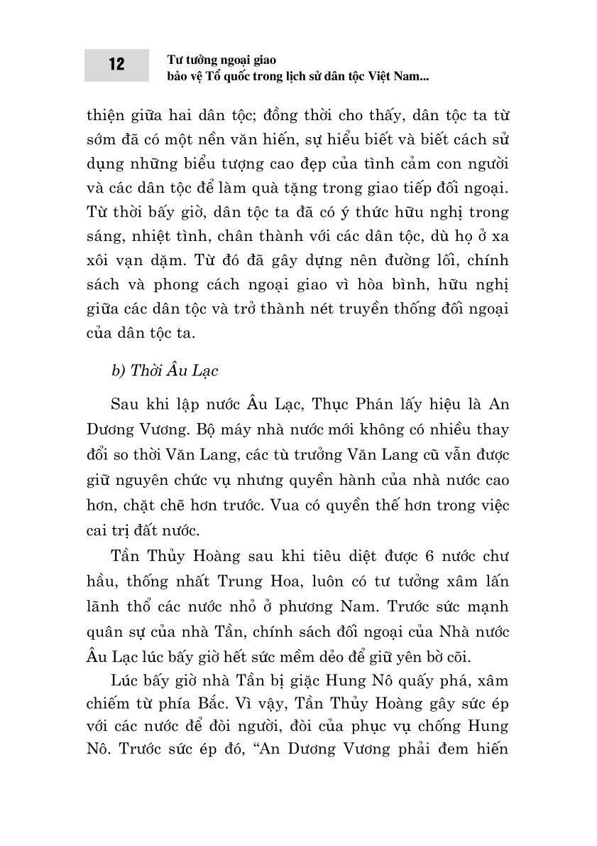Tư tưởng ngoại giao bảo vệ Tổ quốc trong lịch sử dân tộc Việt Nam (từ thuở lập nước đến năm 1930) (Sách chuyên khảo)