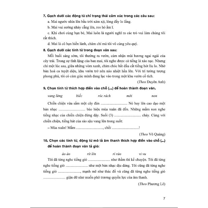Vở Bài Tập Nâng Cao Từ Và Câu - Lớp 5