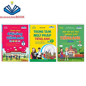 Sách - Combo 3c GLOBAL SUCCESS tiếng anh lớp 7 chinh phục 4 kỹ năng+trọng tâm ngữ pháp+bài tập bổ trợ và nâng cao
