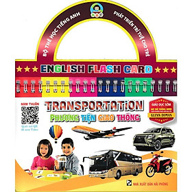 Sách - Bộ Thẻ Học Tiếng Anh - Phát Triển Trí Tuệ Cho Trẻ - Phương Tiện Giao Thông - Hồng Ân