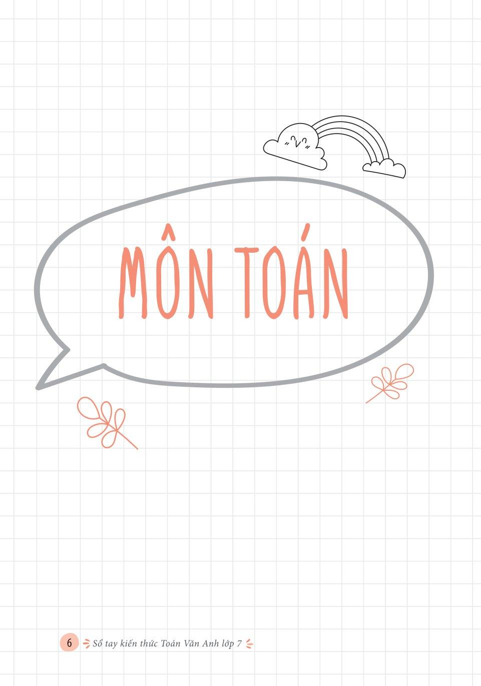 Sổ Tay Kiến Thức Toán-Văn-Anh Lớp 7
