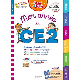 Sách học tiếng Pháp trẻ em MON ANNEE DE CE2 AVEC SAMI ET JULIE (TOUTES LES MATIERES)