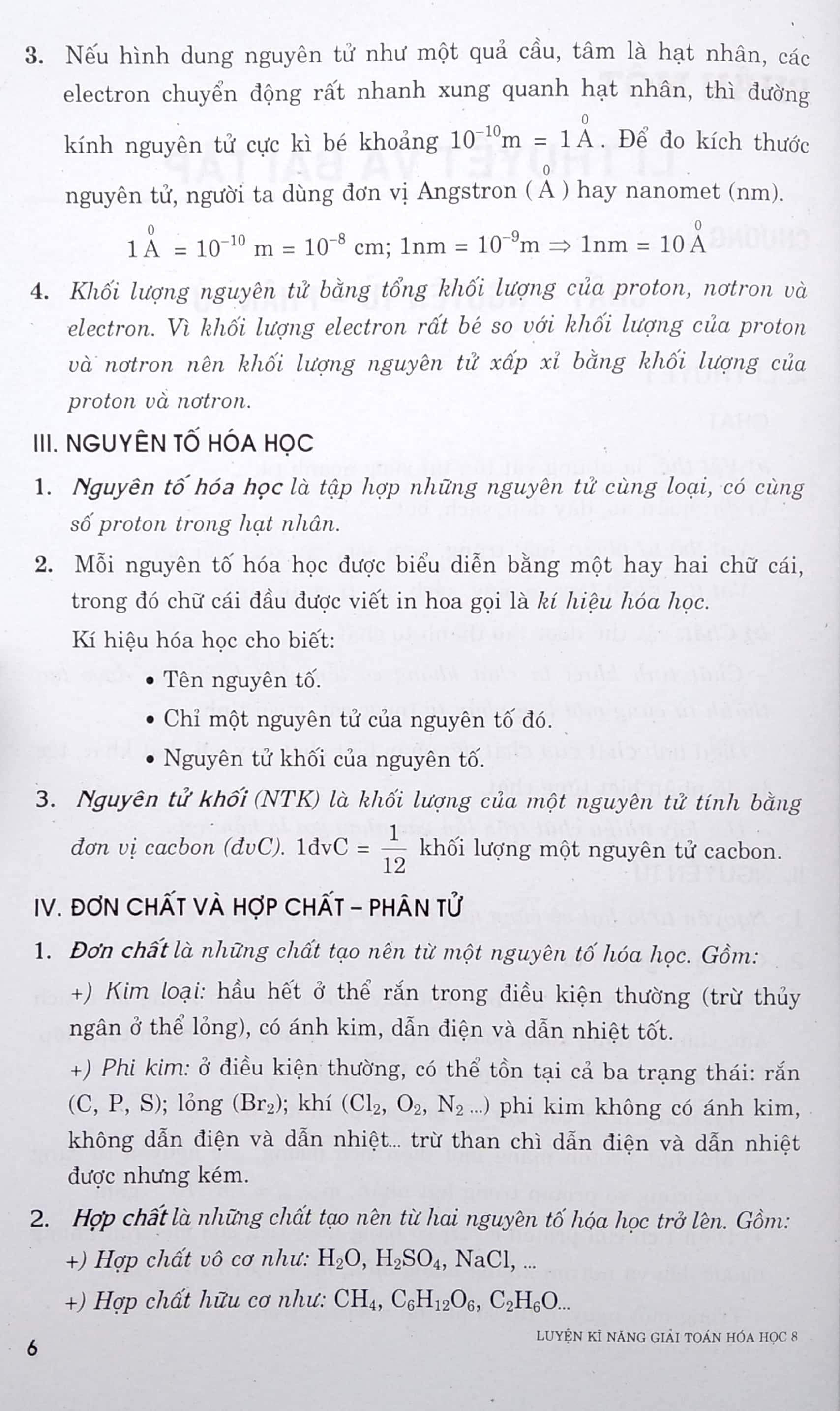 Luyện Kỹ Năng Giải Toán Hóa Học 8