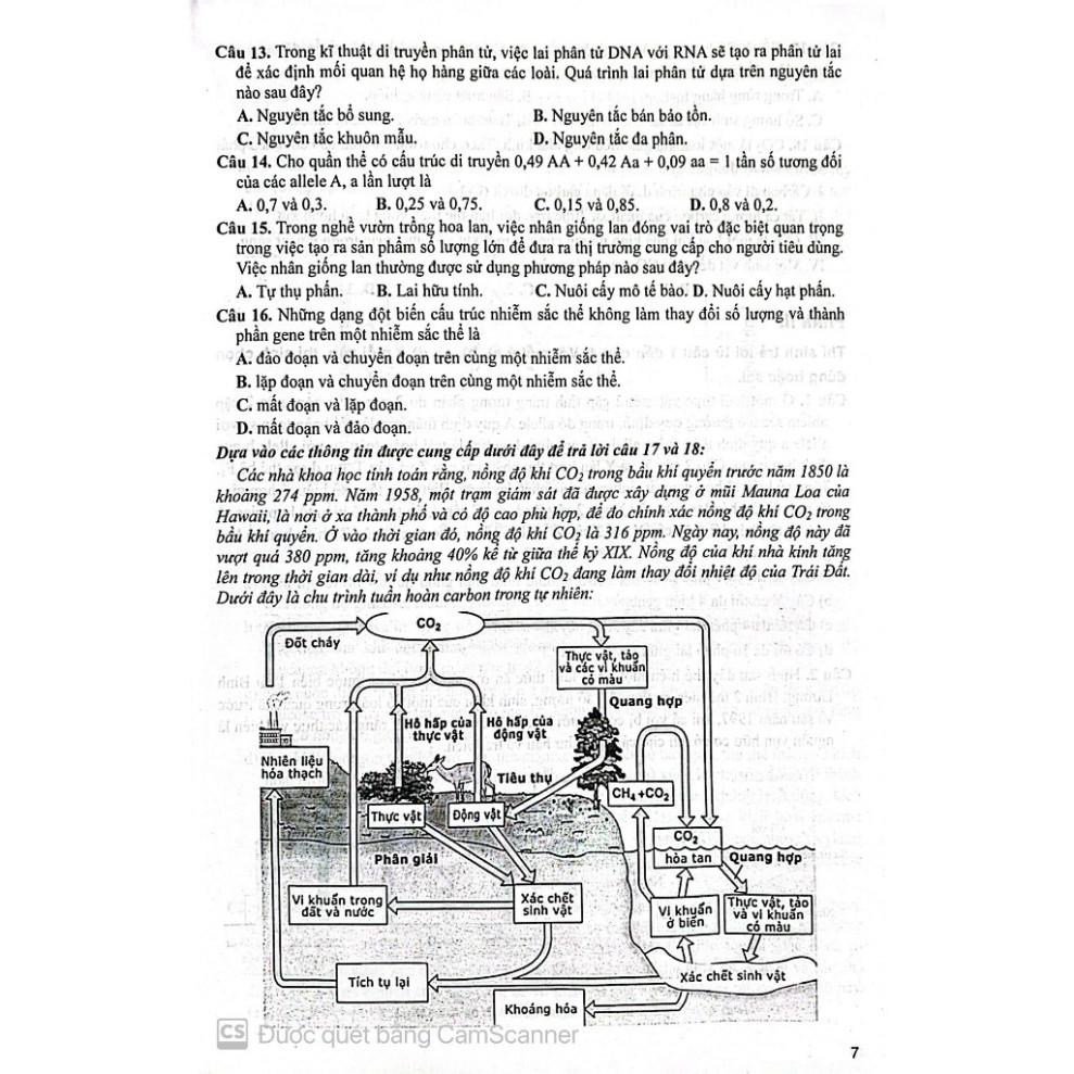 Sách - Bộ đề sinh học ( Đầy đủ các dạng trắc nghiệm theo cấu trúc đề thi 2025- Dùng chung cho các bộ SGK) (HA)