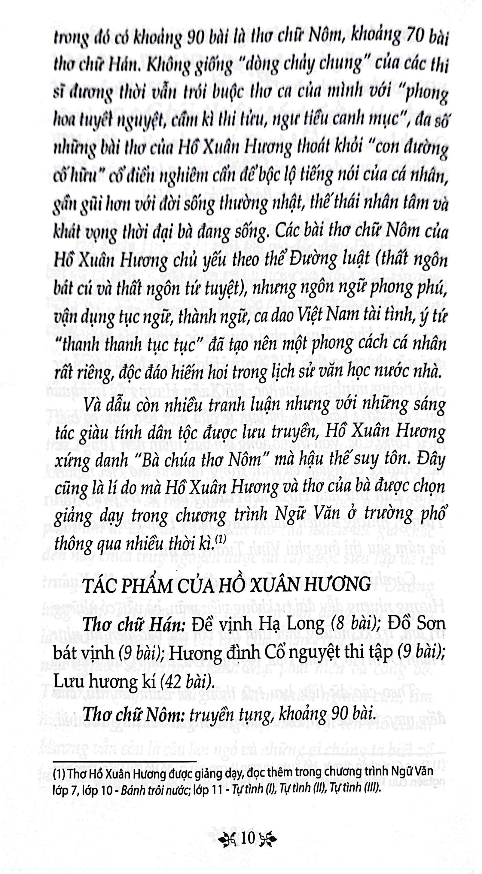 Văn Học Trong Nhà Trường : Thơ Hồ Xuân Hương