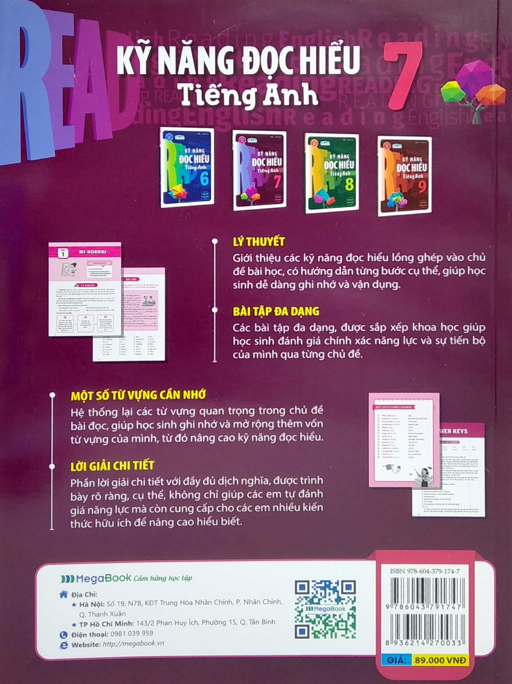 Kỹ Năng Đọc Hiểu Tiếng Anh 7 (Sách Có Đáp Án Và Lời Giải Tự Học) (Theo Chương Trình Giáo Dục Phổ Thông Mới)