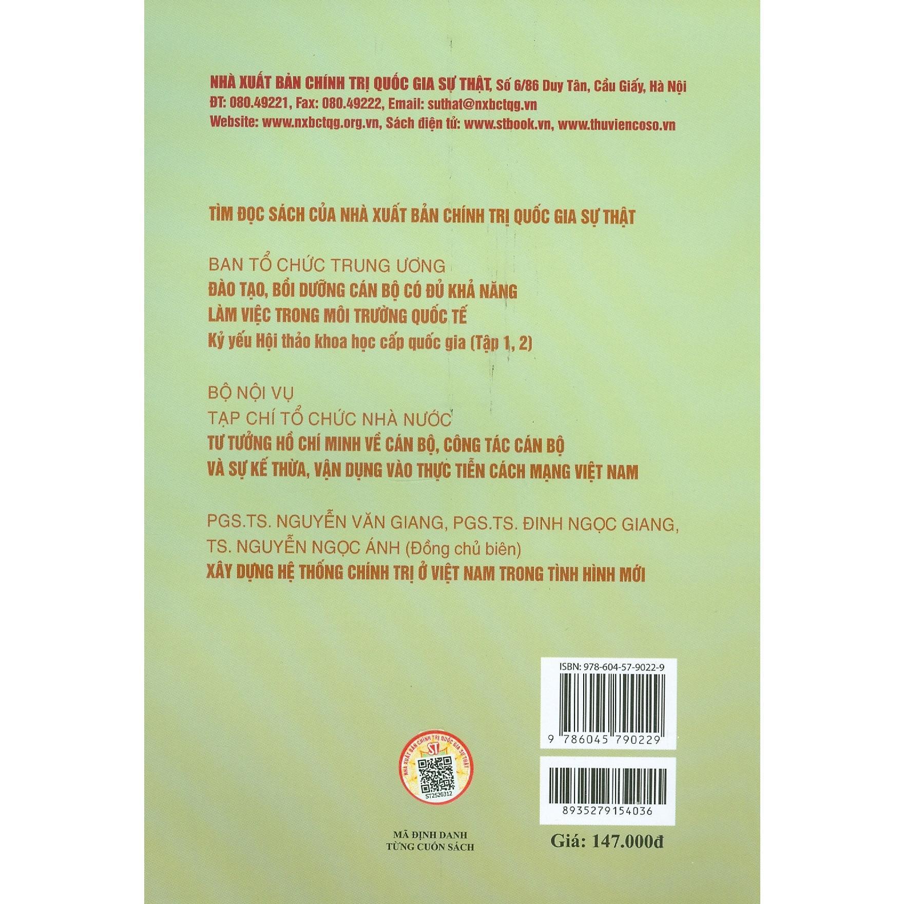 Sách - Nhận Thức Và Trách Nhiệm Hành Động Thúc Đẩy Đào Tạo, Bồi Dưỡng Cán Bộ Làm Việc Trong Môi Trường Quốc Tế - NXB Chính Trị Quốc Gia