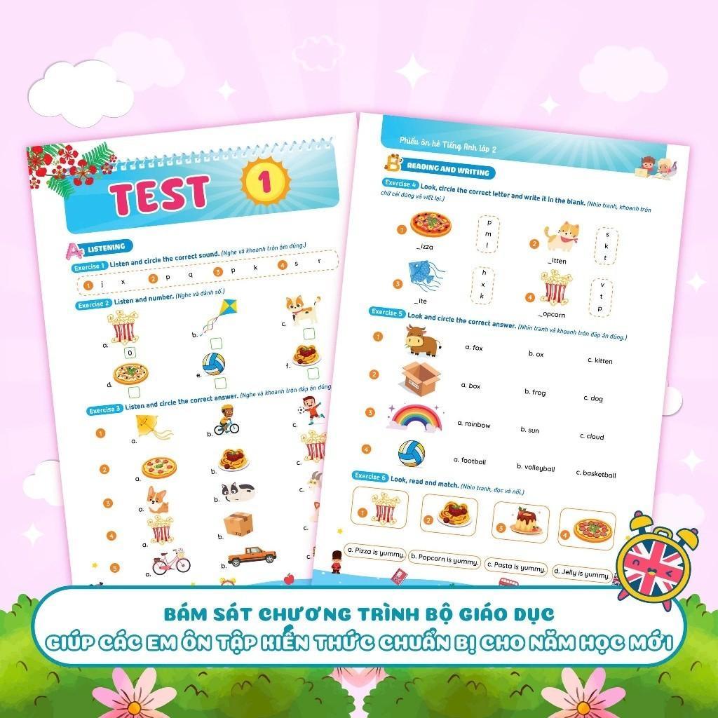 Sách Phiếu Ôn Hè Tiếng Anh Lớp 2 - Megabook