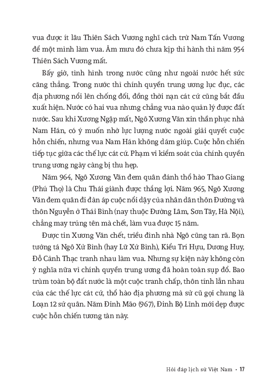 Hỏi Đáp Lịch Sử Việt Nam, Tập 2: Nước Việt Nam Dưới Đời Ngô, Đinh, Tiền Lê, Lý, Trần, Hồ
