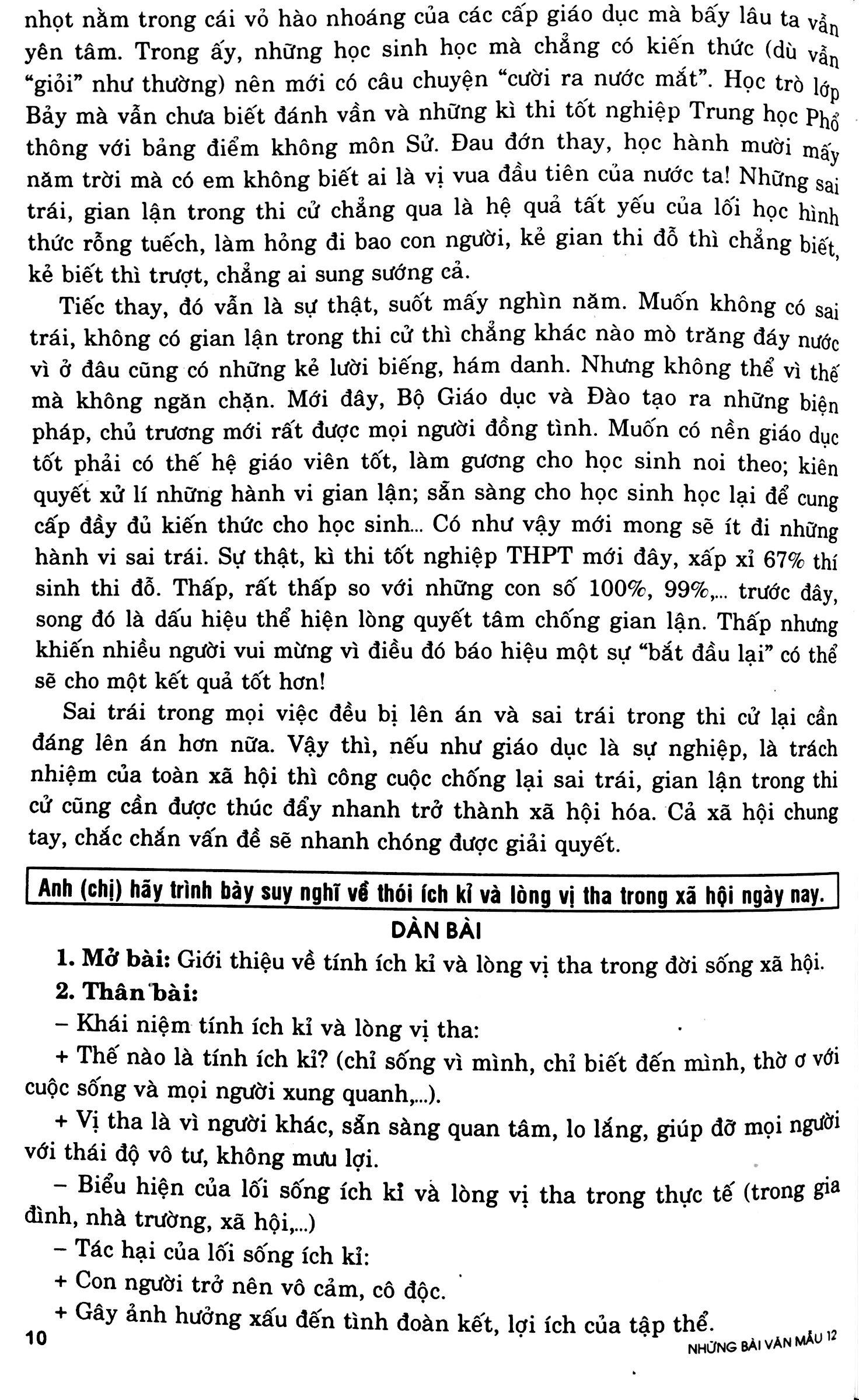 Những Bài Văn Mẫu 12