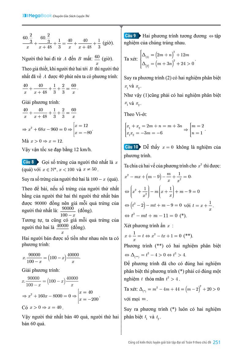 Củng Cố Kiến Thức Luyện Giải Bài Tập Đại Số Toán 9 (Theo Chủ Đề)