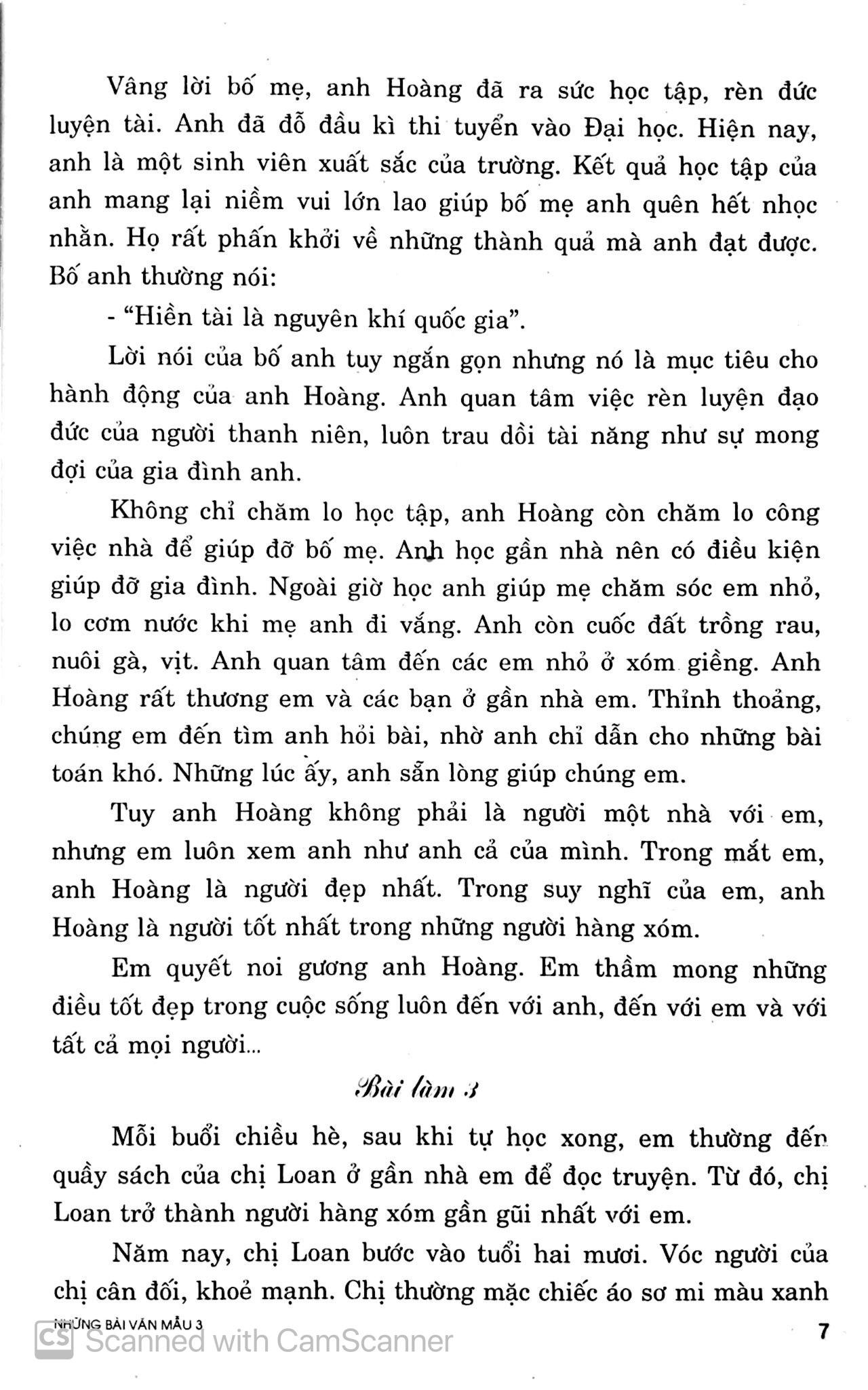 Những Bài Văn Mẫu 3