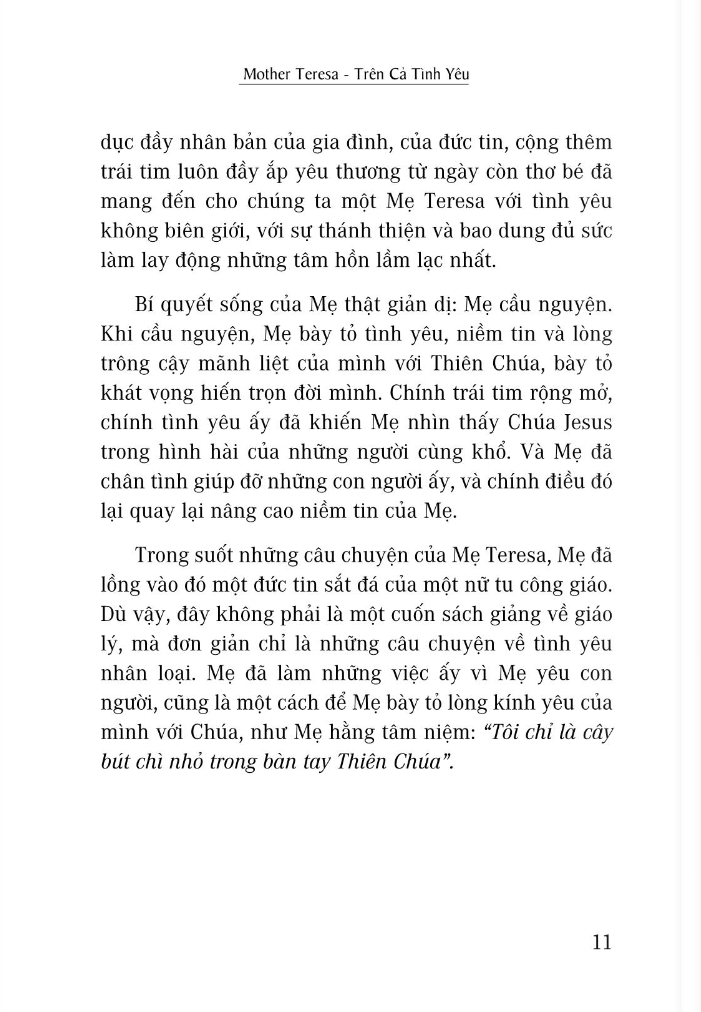 Mẹ Teresa - Trên Cả Tình Yêu (Tái Bản)