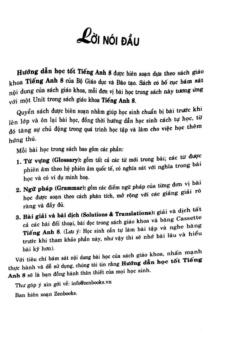 Hướng Dẫn Học Tốt Tiếng Anh 8