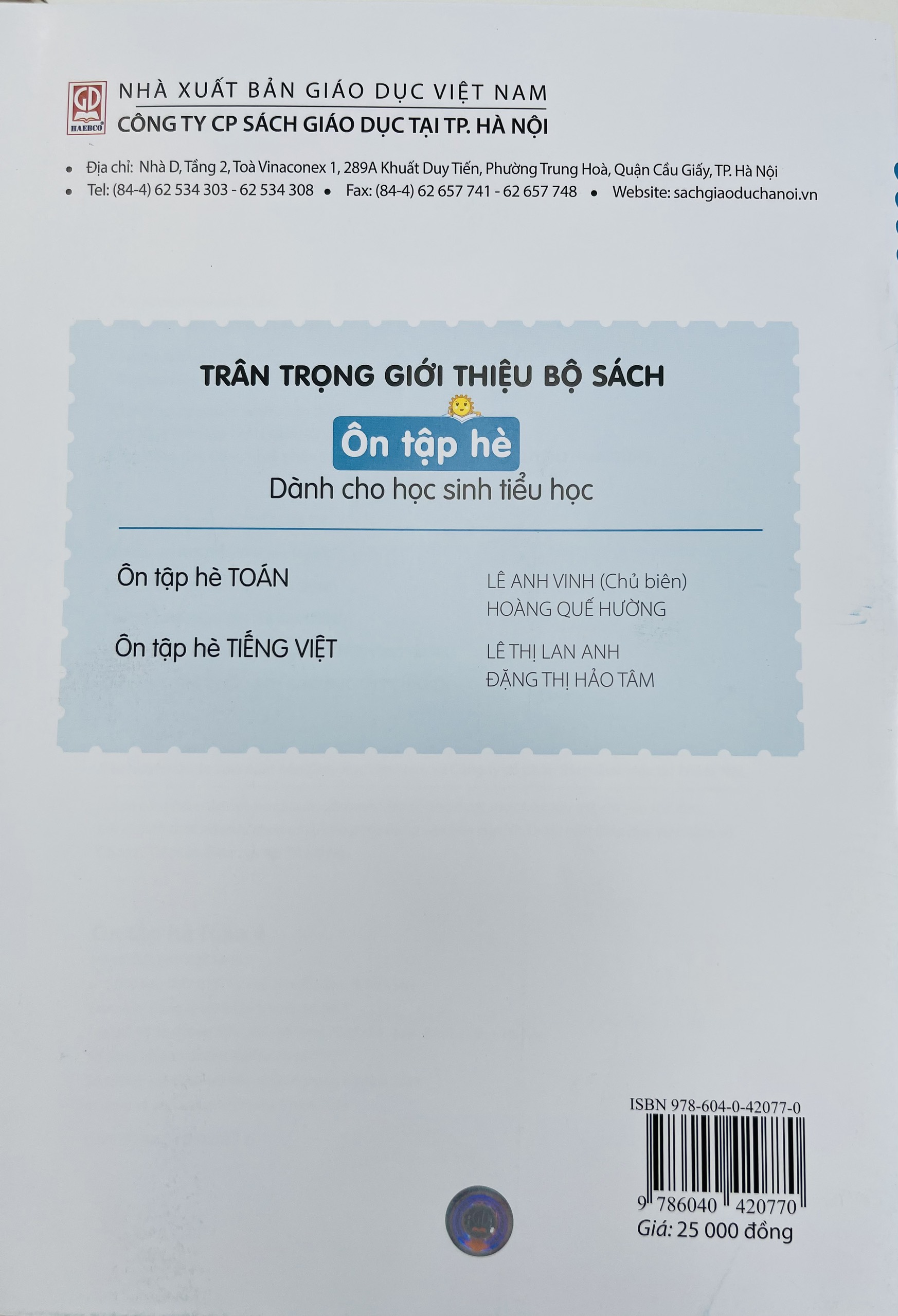 Sách - Ôn tập hè Toán lớp 4 (HB)