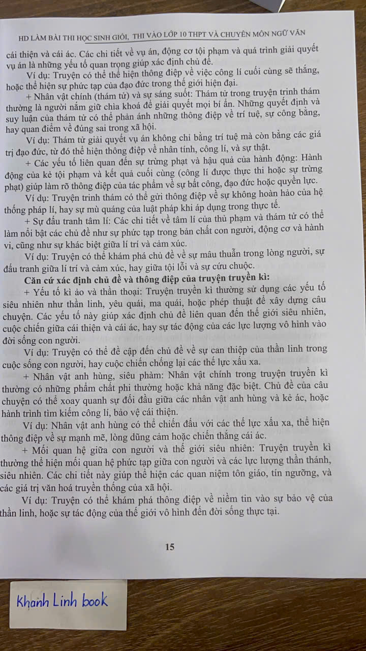 Hướng dẫn làm bài thi học sinh giỏi thi vào lớp 10 THPT và chuyên môn ngữ văn 9 (dùng chung cho các bộ sách)