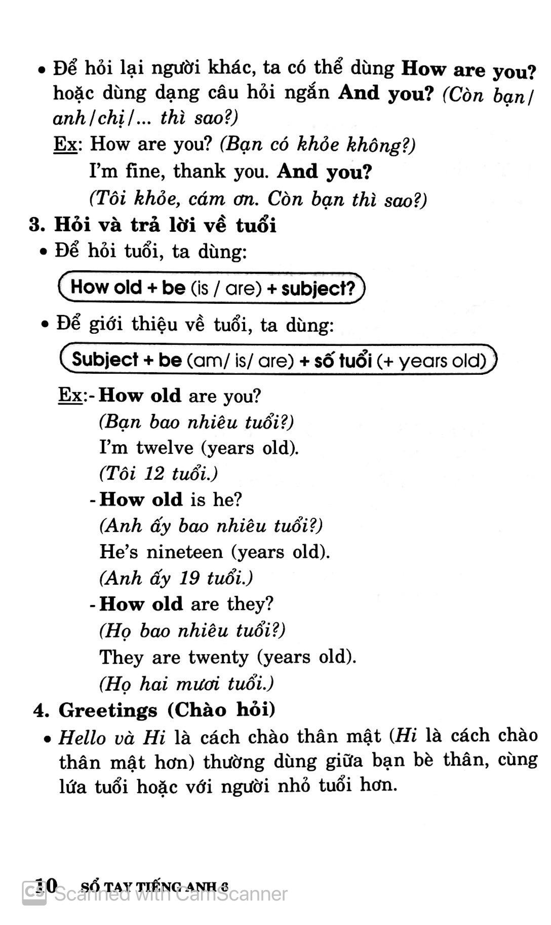 Sổ Tay Tiếng Anh Lớp 6