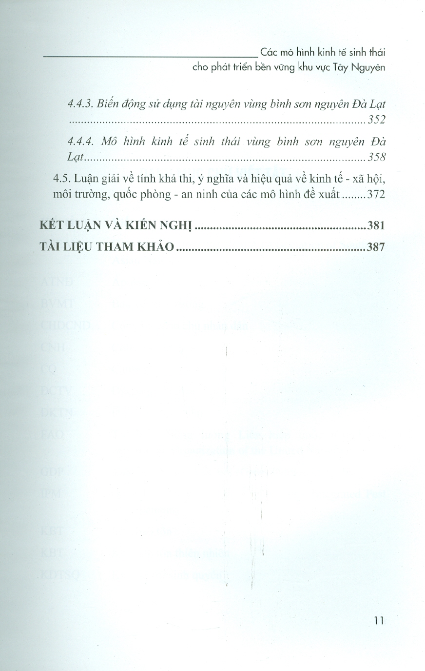 Các Mô Hình Kinh Tế Sinh Thái Cho Phát Triển Bền Vững Khu Vực Tây Nguyên (Bộ Sách Chuyên Khảo Tài Nguyên Thiên Nhiên Và Môi Trường Việt Nam) (Bìa Cứng)
