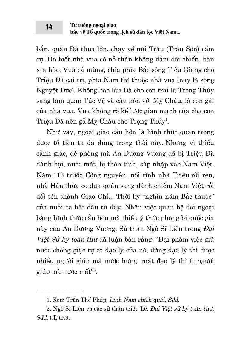 Tư tưởng ngoại giao bảo vệ Tổ quốc trong lịch sử dân tộc Việt Nam (từ thuở lập nước đến năm 1930) (Sách chuyên khảo)