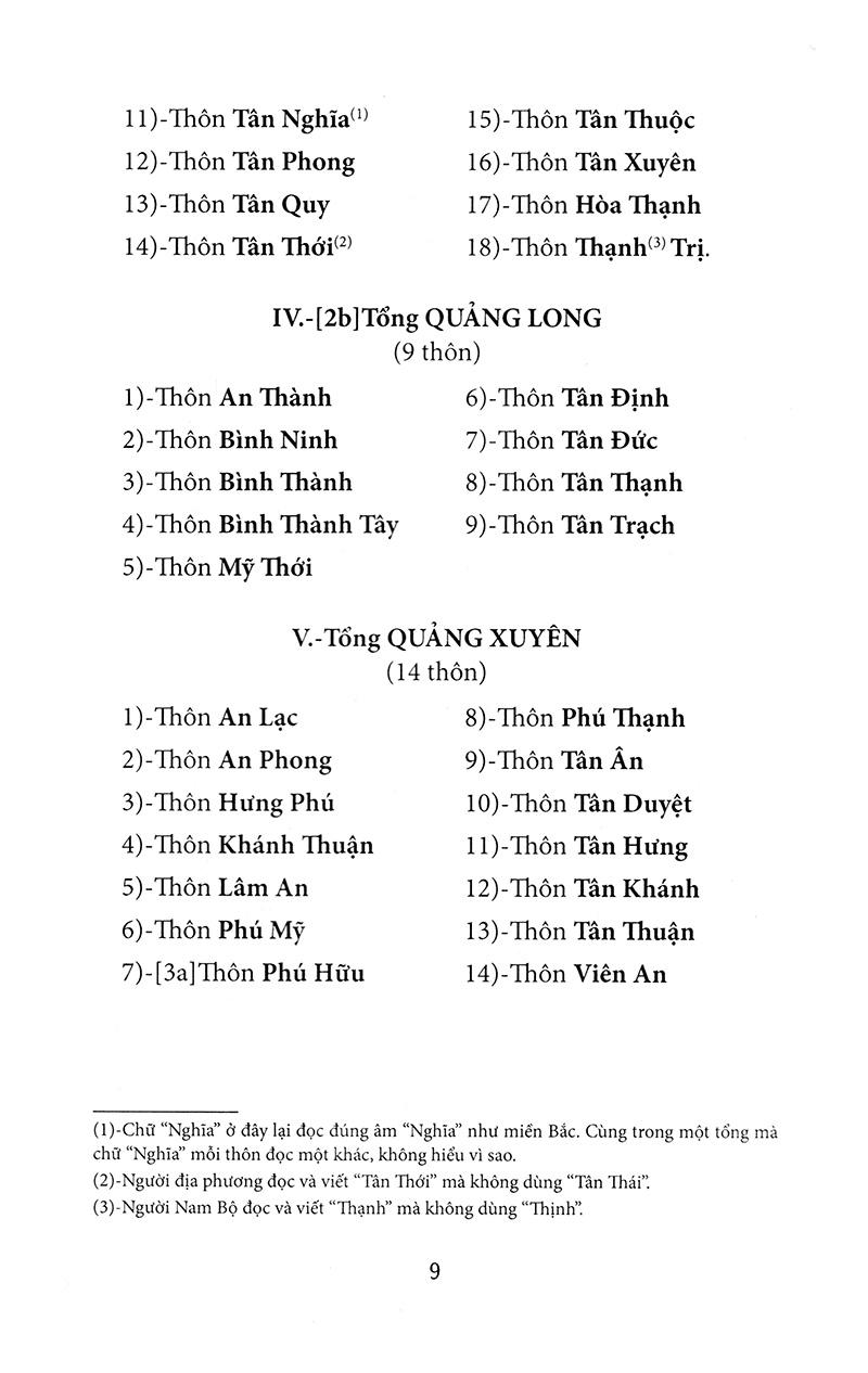 Nam Kỳ Địa Hạt Tổng Thôn Danh Hiệu Mục Lục - San Định Năm Nhâm Thìn 1892