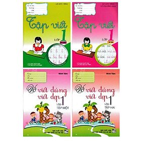 Sách - Vở Viết Đúng Viết Đẹp Lớp 1 + Tập Viết Lớp 1 - Combo 4 Cuốn - Hồng Ân