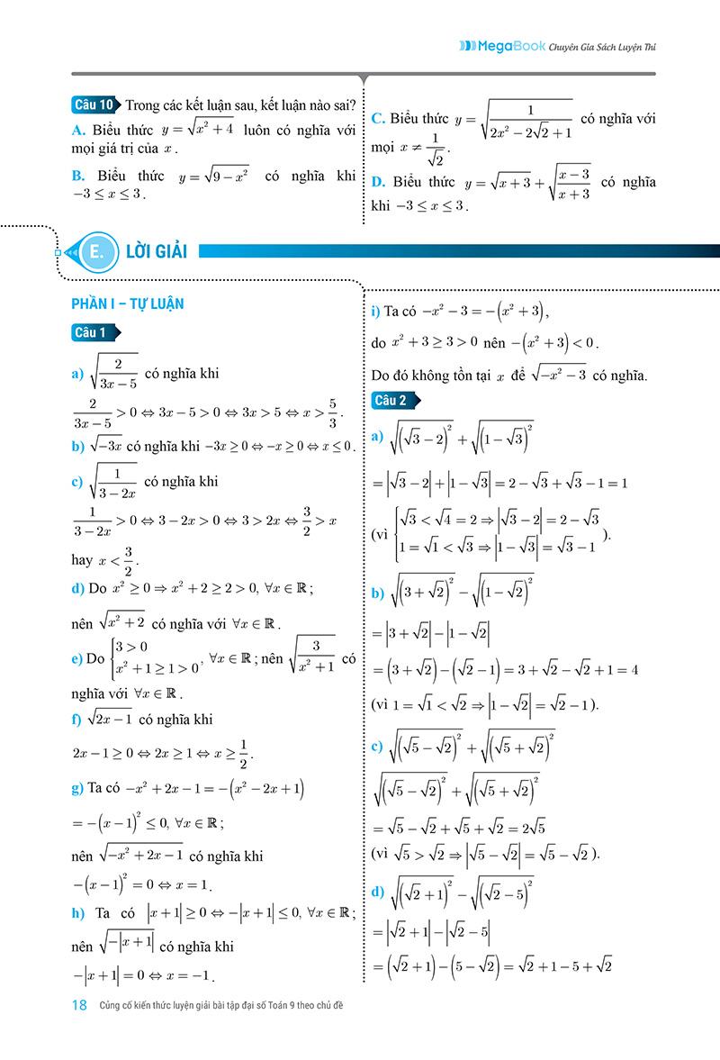Củng Cố Kiến Thức Luyện Giải Bài Tập Đại Số Toán 9 (Theo Chủ Đề)