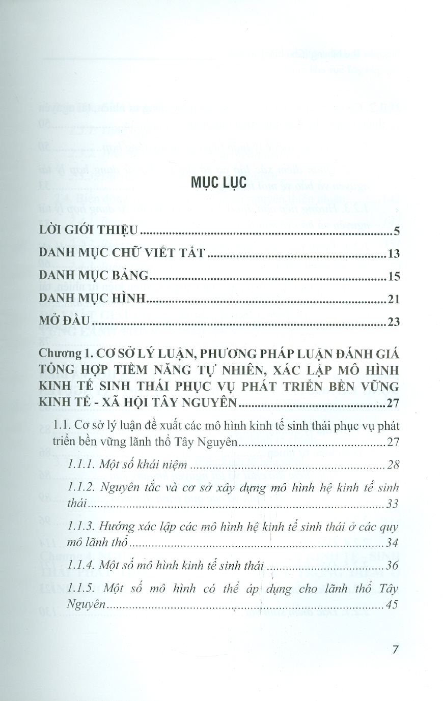 Các Mô Hình Kinh Tế Sinh Thái Cho Phát Triển Bền Vững Khu Vực Tây Nguyên (Bộ Sách Chuyên Khảo Tài Nguyên Thiên Nhiên Và Môi Trường Việt Nam) (Bìa Cứng)