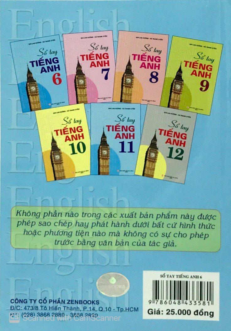 Sổ Tay Tiếng Anh Lớp 6
