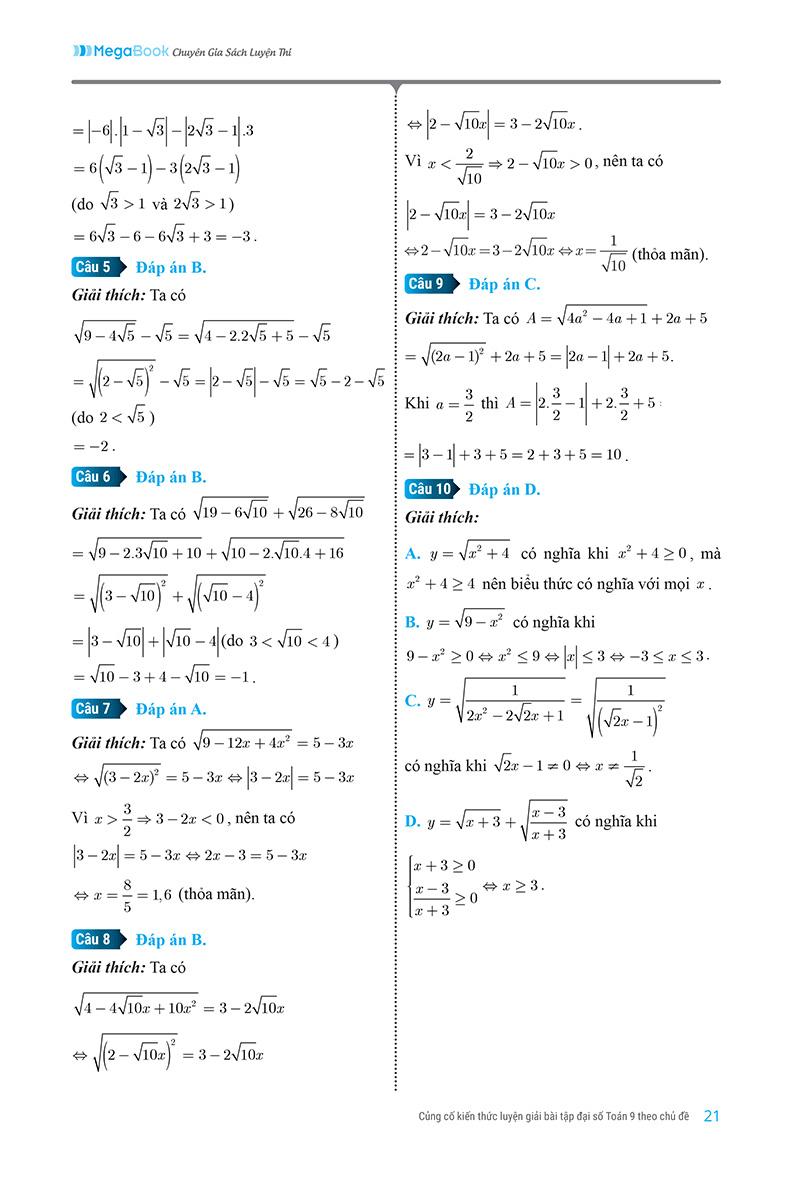 Củng Cố Kiến Thức Luyện Giải Bài Tập Đại Số Toán 9 (Theo Chủ Đề)