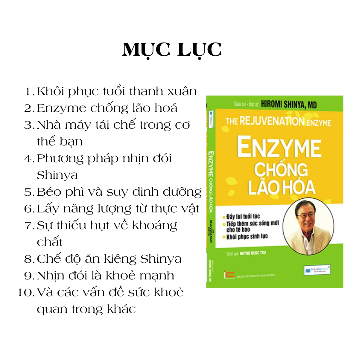 (Tái bản) Combo 2 cuốn: Sách Nhân Tố Vi Sinh + Enzyme Chống Lão Hoá