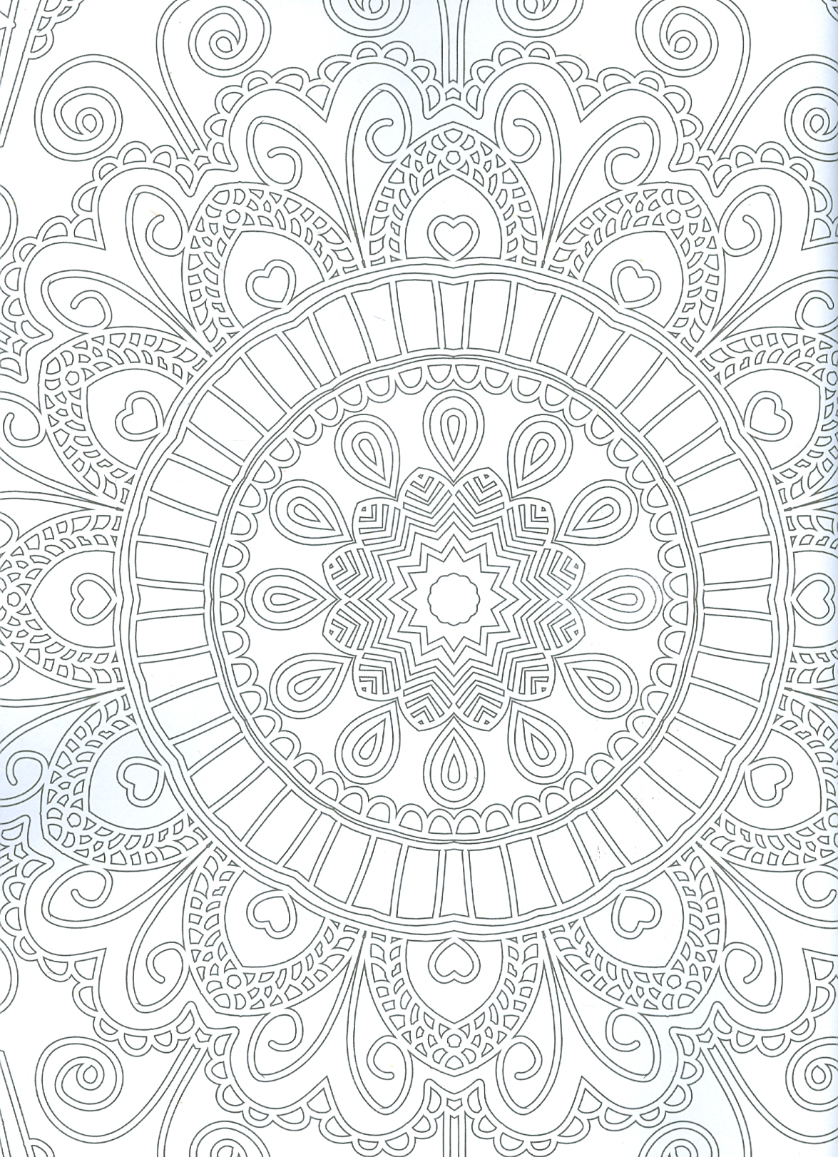 Mandala - Adult Colouring Book (Sách tô màu dành cho người lớn: Họa Tiết Và Hoa Văn)