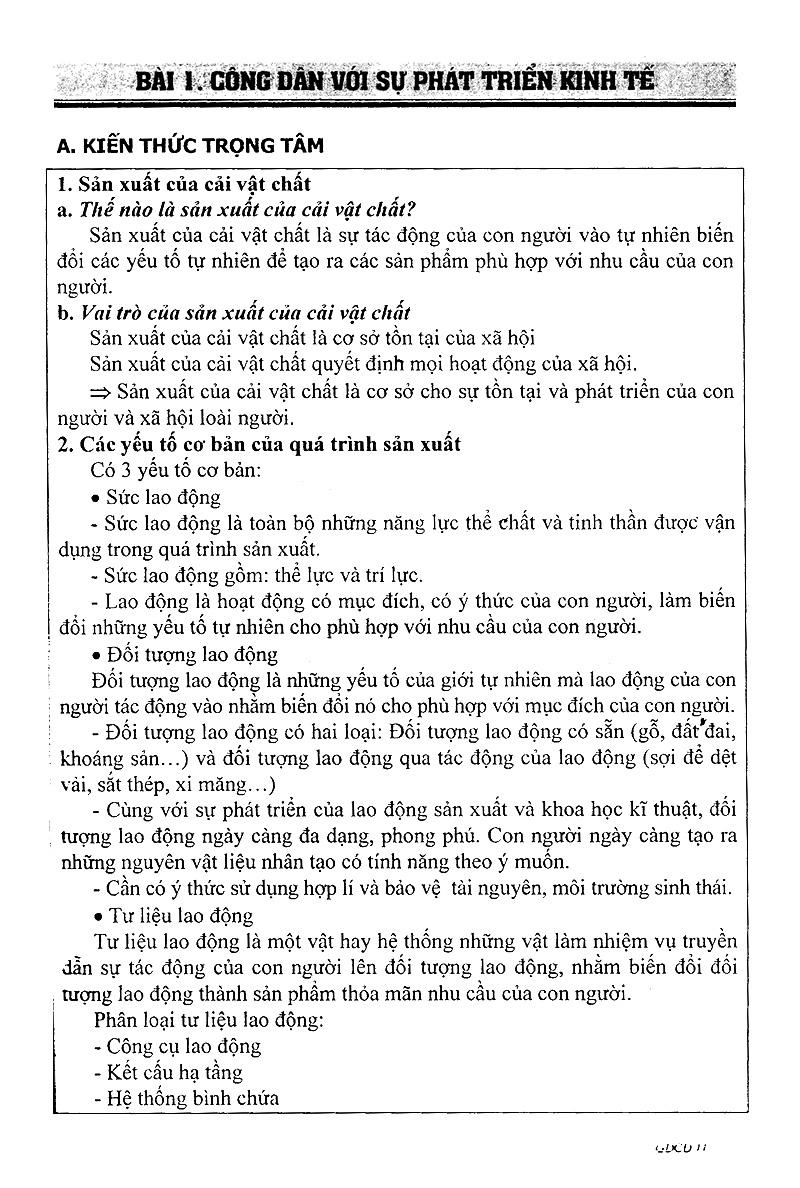 Câu Hỏi Trắc Nghiệm Khách Quan Giáo Dục Công Dân Lớp 11