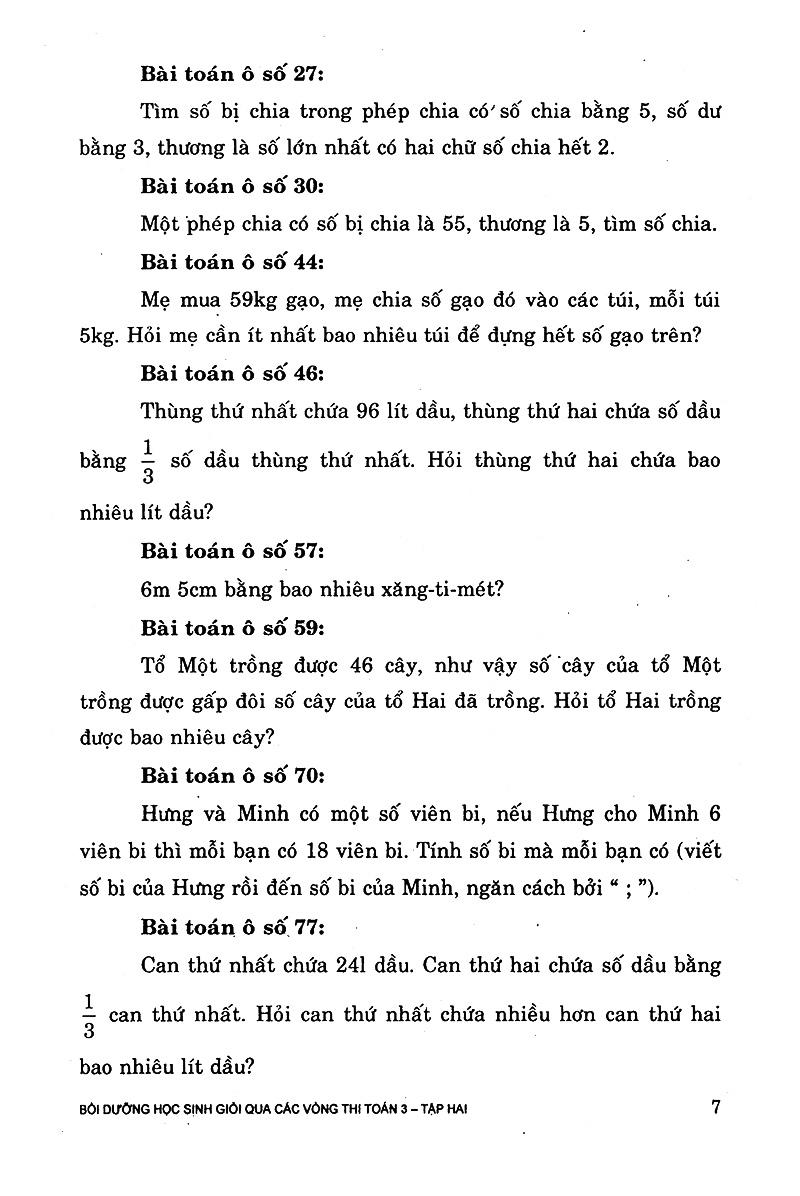 Bồi Dưỡng Học Sinh Giỏi Qua Các Vòng Thi Toán Lớp 3 (Tập 2)