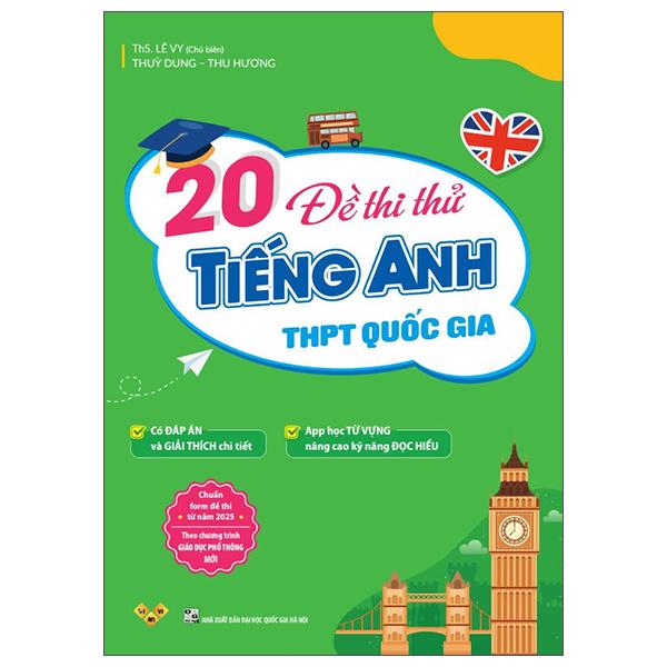 Sách - 20 Đề Thi Thử Tiếng Anh THPT Quốc Gia (Có Đáp Án)