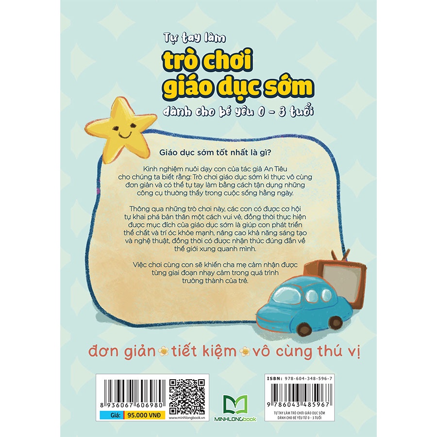 Sách - Tự Tay Làm Trò Chơi Giáo Dục Sớm Dành Cho Bé Yêu 0-3 Tuổi (ML)