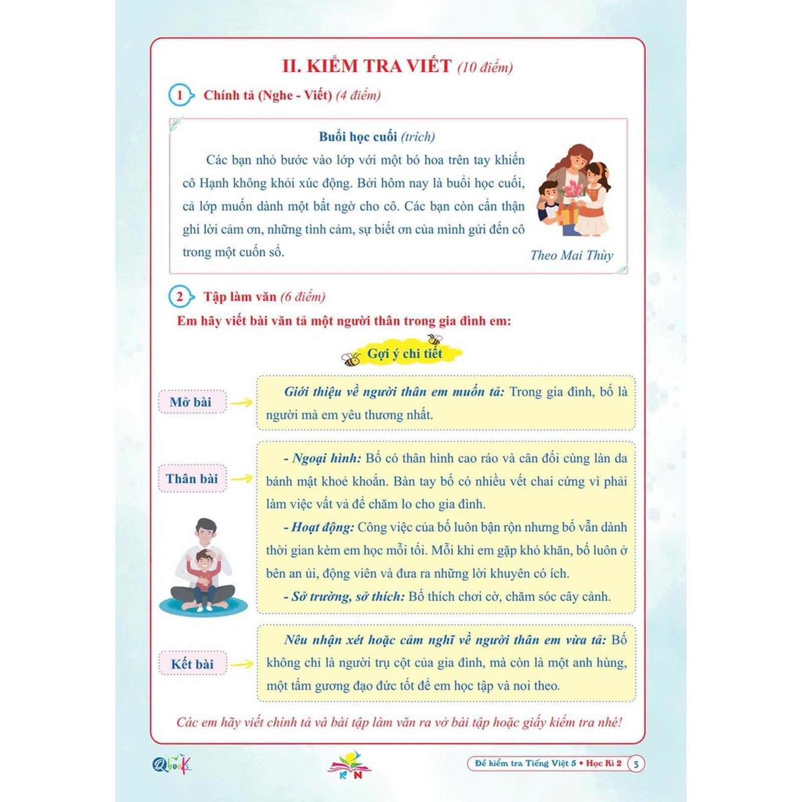 Đề kiểm tra TIẾNG VIỆT 5 Học kì 2 - Kết Nối - Bản Quyền