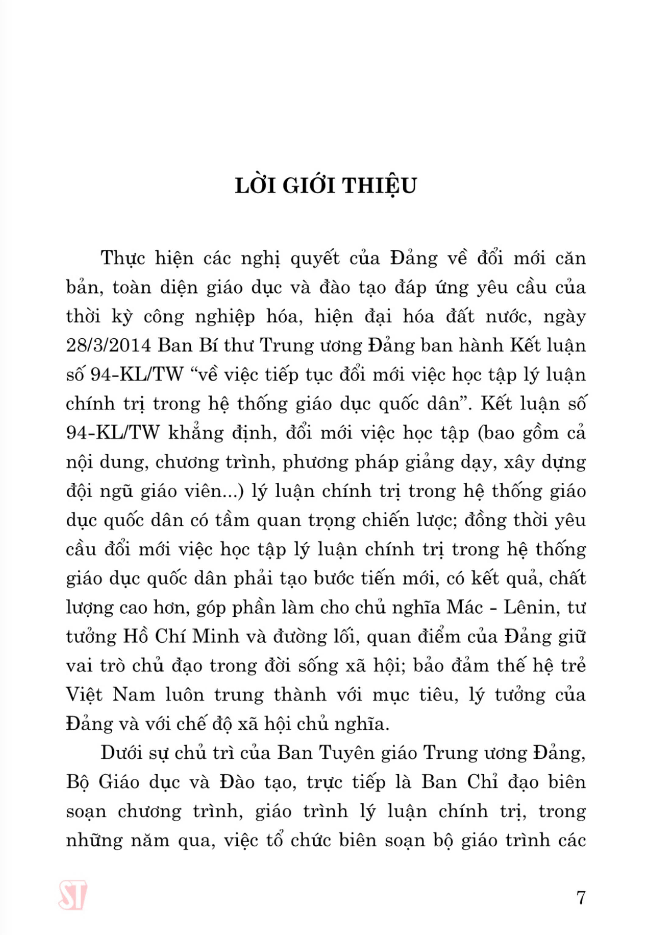 Giáo trình Tư tưởng Hồ Chí Minh (Dành cho bậc đại học hệ không chuyên lý luận chính trị) - bản in 2024