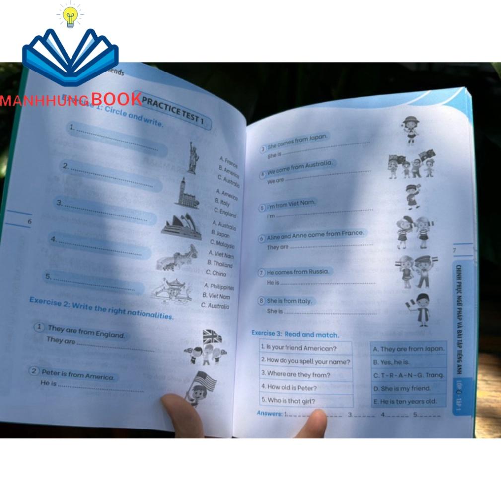 Sách - Chinh phục Ngữ pháp và Bài tập Tiếng Anh lớp 4 tập 1 - Có đáp án