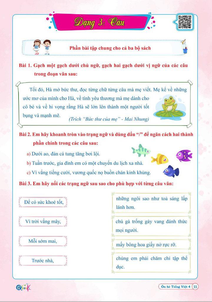 Ôn Hè Tiếng Việt 4 - Dành Cho Học Sinh Lớp 4 Lên Lớp 5