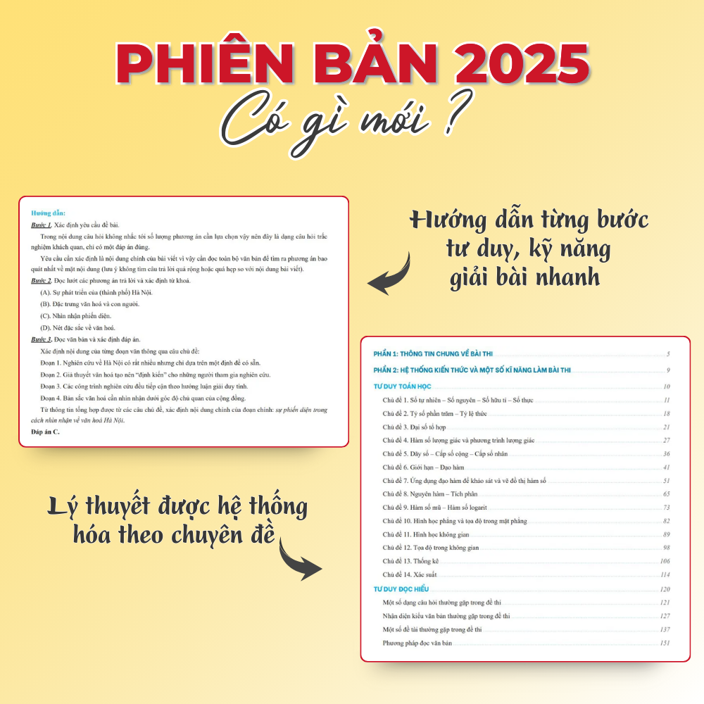 Tốc chiến luyện đề đánh giá tư duy (Theo cấu trúc đề thi của Đại học Bách Khoa Hà Nội)